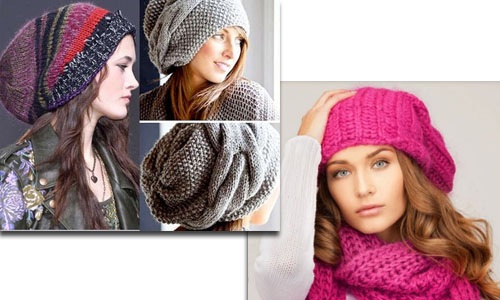Gestrickte Damenmützen. Wie man eine Beanie strickt, mit Umschlag, voluminös, Winter, mit Arans, Querzopf. Schemata mit Modellbeschreibung