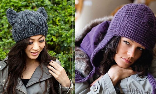 Gestrickte Damenmützen. Wie man eine Beanie strickt, mit Umschlag, voluminös, Winter, mit Arans, Querzopf. Schemata mit Modellbeschreibung