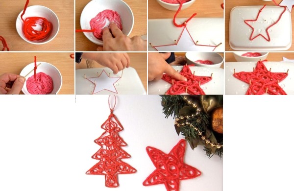 DIY-Christbaumschmuck aus Watte, Filz, Pappmaché, Papier, Perlen, Häkeln. Meisterklasse