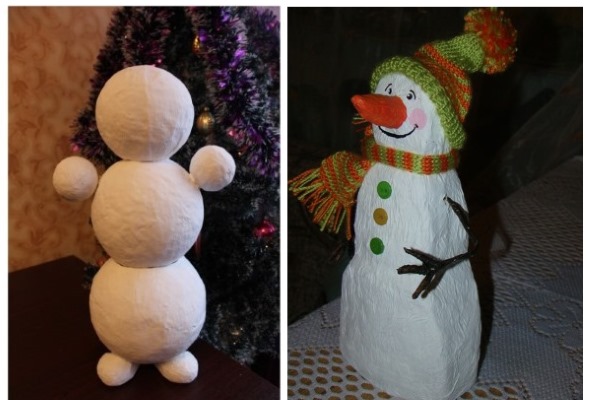 DIY-Christbaumschmuck aus Watte, Filz, Pappmaché, Papier, Perlen, Häkeln. Meisterklasse
