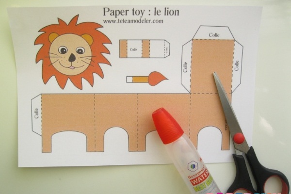 DIY-Papierspielzeug. Muster, Vorlagen für Kinder