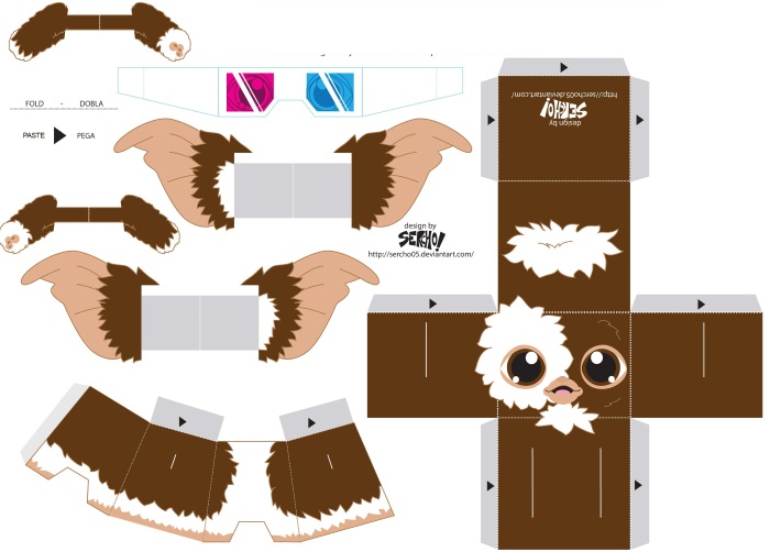 DIY-Papierspielzeug. Muster, Vorlagen für Kinder