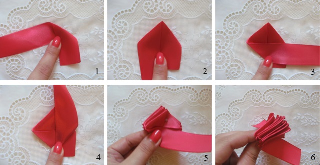 So stellen Sie Schritt für Schritt mit Ihren eigenen Händen eine Rose aus Foamiran, Kanzashi, Bändern, Stoff und Organza her. Meisterklasse, Video