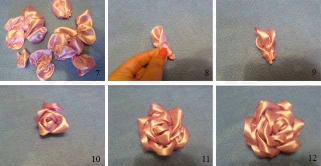So stellen Sie Schritt für Schritt mit Ihren eigenen Händen eine Rose aus Foamiran, Kanzashi, Bändern, Stoff und Organza her. Meisterklasse, Video