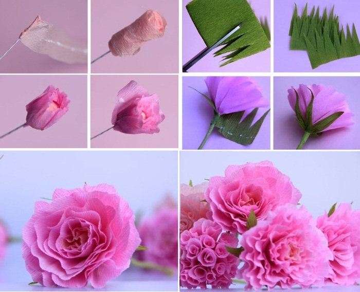 Wie man eine Rose aus Papier, Serviette, Origami aus Wellpappe, Folie, Geld, Pappe macht