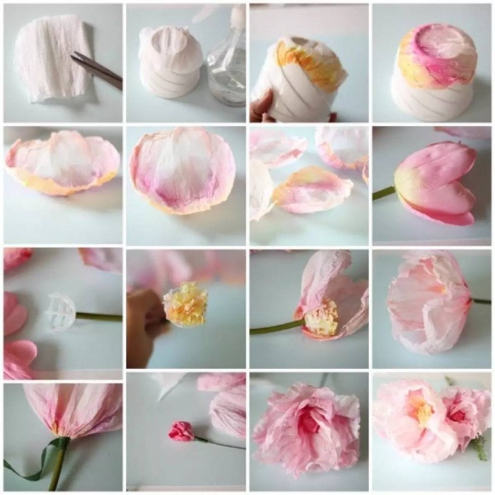 Wie man eine Rose aus Papier, Serviette, Origami aus Wellpappe, Folie, Geld, Pappe macht