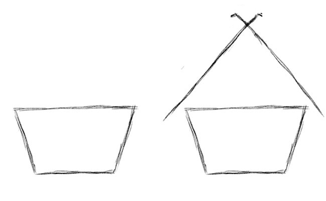 Malvorlage für Kinder: Hütte auf Hühnerbeinen, zum Selbermachen. Zeichnungsdiagramm, Bilder
