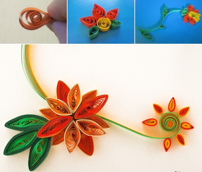 Quilling-Basteln für Anfänger. Schemata, Blumen Schritt für Schritt, wie man macht
