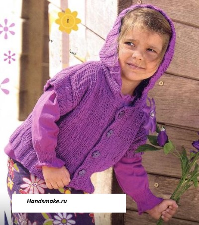 Ärmellose Jacken für Mädchen mit Stricknadeln stricken. Beschreibung, Westenmuster, Zeichnungen, Muster