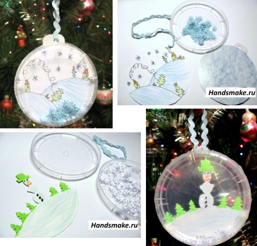 So stellen Sie aus Abfallmaterialien mit Ihren eigenen Händen Christbaumschmuck her. Neujahr, Straße, einfach, ungewöhnlich