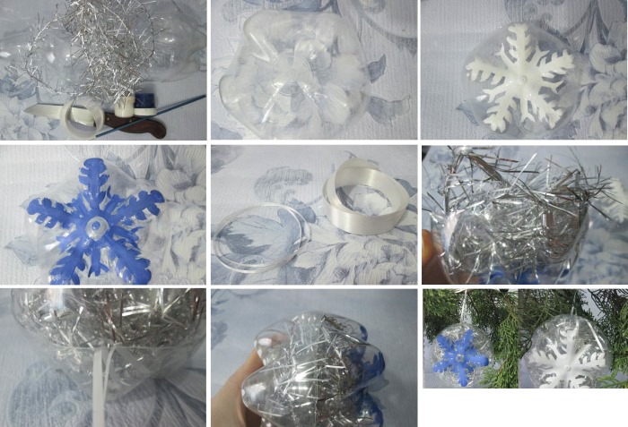 So stellen Sie aus Abfallmaterialien mit Ihren eigenen Händen Christbaumschmuck her. Neujahr, Straße, einfach, ungewöhnlich
