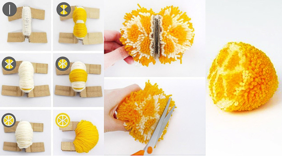 So machen Sie einen Pompon aus Garn. Schritt-für-Schritt-Anleitung mit Fotos, Videos