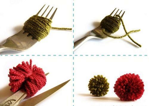 So stellen Sie mit Ihren eigenen Händen einen Pompon aus Garn für eine Mütze her. Schritt-für-Schritt-Anleitung, Fotos