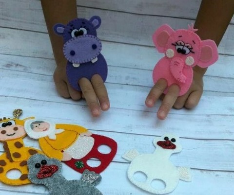 DIY-Fingertheater aus Filz. Muster, Vorlagen, Meisterkurse