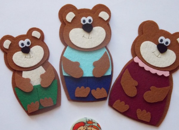 DIY-Fingertheater aus Filz. Muster, Vorlagen, Meisterkurse