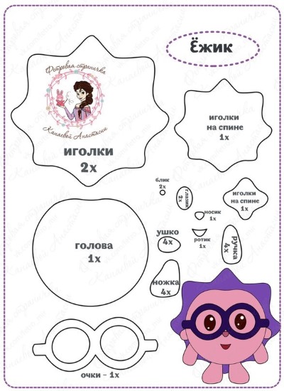 DIY-Fingertheater aus Filz. Muster, Vorlagen, Meisterkurse