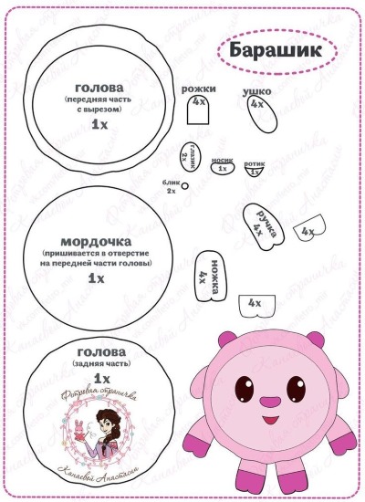 DIY-Fingertheater aus Filz. Muster, Vorlagen, Meisterkurse