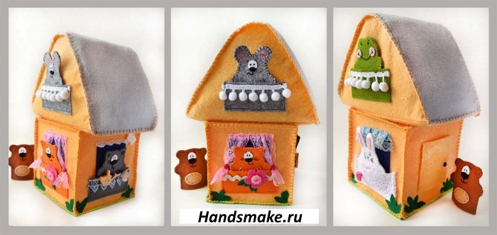DIY-Fingertheater aus Filz. Muster, Vorlagen, Meisterkurse