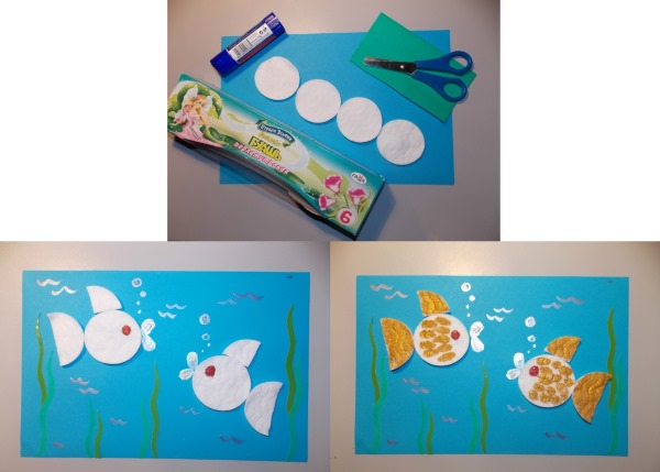 Basteln Sie selbst aus Wattepads. Schemata, Anleitungen, Basteln für Kinder, Anfänger