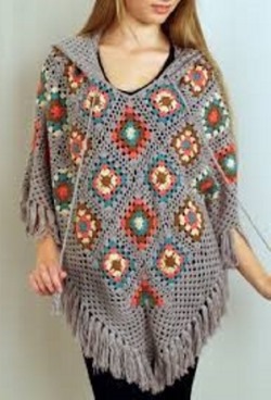 Wie man einen Poncho für Frauen und Mädchen häkelt. Schemata und Beschreibung
