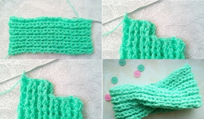 Gehäkeltes Stirnband für Damen und Mädchen. Modelle mit Strickbeschreibung