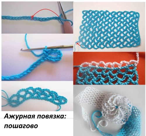 Gehäkeltes Stirnband für Damen und Mädchen. Modelle mit Strickbeschreibung
