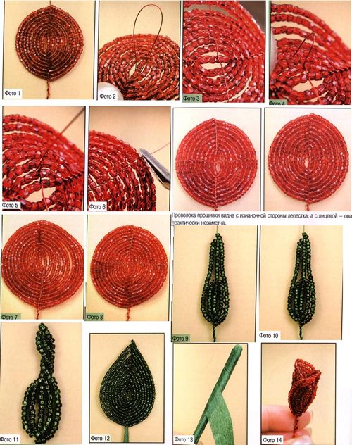 Perlenstickerei für Anfänger, Schritt für Schritt mit Fotos und Diagrammen. Blumen, Armbänder, Tiere