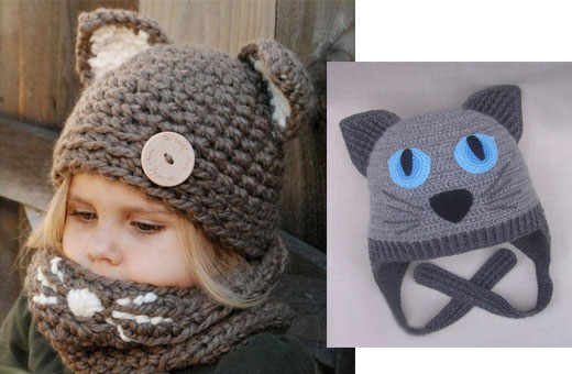 Häkelmütze für Kinder mit Ohren. Strickanleitung mit Beschreibung für Anfänger
