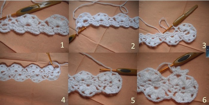 Häkelbandspitze. Strickmuster und Beschreibungen für Anfänger. Fotos, Videos