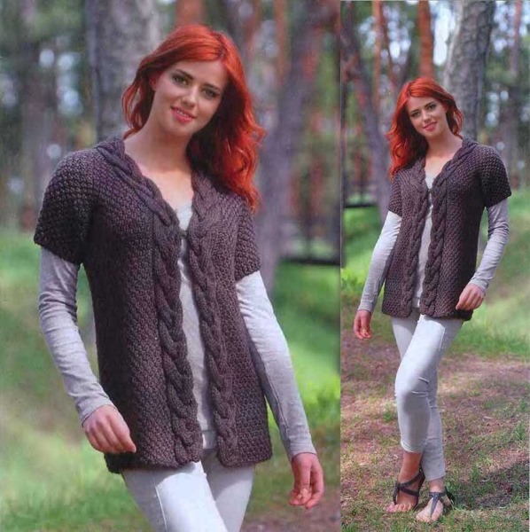 Gestrickte Westen für Damen mit Stricknadeln. Fotos und Muster sind stilvoll, geflochten, durchbrochen. Modelle, Strickanleitungen für Anfänger