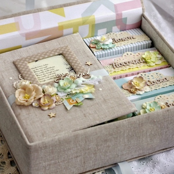 Scrapbooking für Anfänger Schritt für Schritt mit Fotos. Album von Grund auf, Postkarten für Mädchen, Jungen