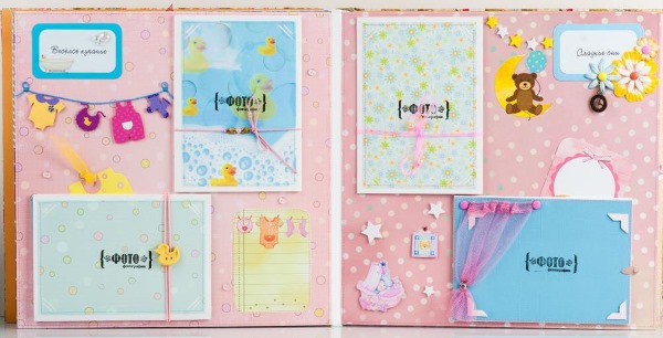 Scrapbooking für Anfänger Schritt für Schritt mit Fotos. Album von Grund auf, Postkarten für Mädchen, Jungen