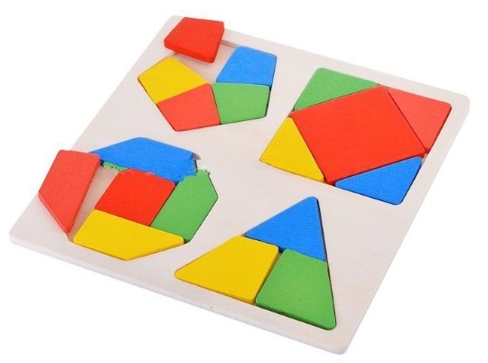 Figuren aus geometrischen Formen. Bilder für Kinder, Vorschulkinder, 1.-2. Klasse. Vorlagen für Bewerbungen