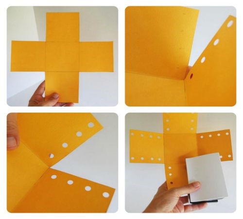 Wie man eine Schachtel aus Papier, Pappe, ohne Kleber mit Deckel, eine Überraschung macht