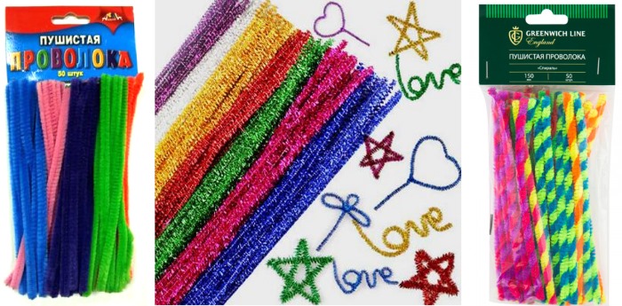 DIY-Bastelarbeiten aus Fuzzy-Draht für Kinder Schritt für Schritt. Meisterklasse, Foto