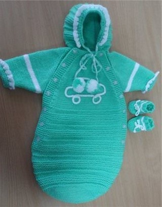 Gestrickter Overall für Neugeborene. Schemata und Beschreibungen, neue Modelle