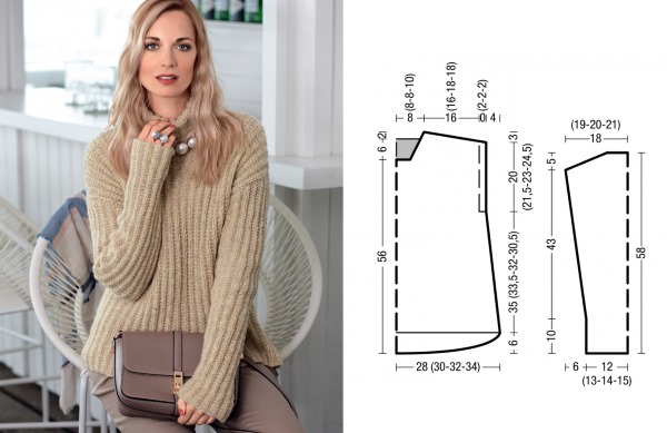 Modische Pullover für Damen 2024. Muster, Strickbeschreibung, Meisterklasse
