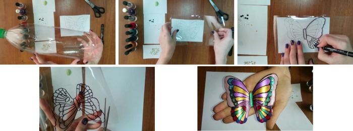 Basteln aus Plastikflaschen zum Selbermachen für die Hütte, den Garten, den Gemüsegarten, den Kindergarten, die Schule. Foto