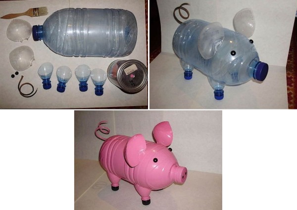 Basteln aus Plastikflaschen zum Selbermachen für die Hütte, den Garten, den Gemüsegarten, den Kindergarten, die Schule. Foto