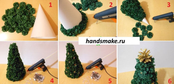 Basteln mit Papierservietten für Kinder. Meisterklasse Schritt für Schritt, Diagramme, Fotos