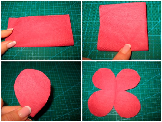 Basteln mit Papierservietten für Kinder. Meisterklasse Schritt für Schritt, Diagramme, Fotos