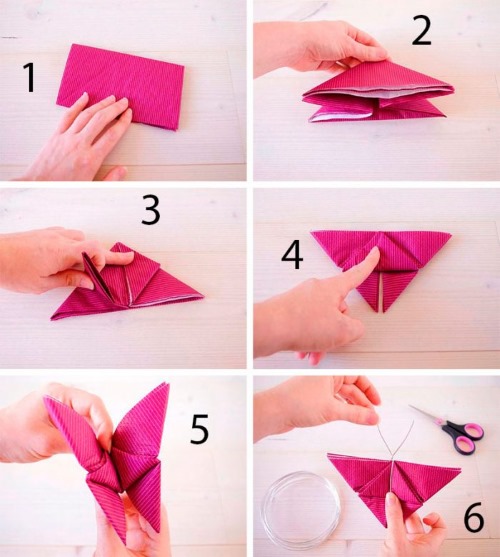 Basteln mit Papierservietten für Kinder. Meisterklasse Schritt für Schritt, Diagramme, Fotos