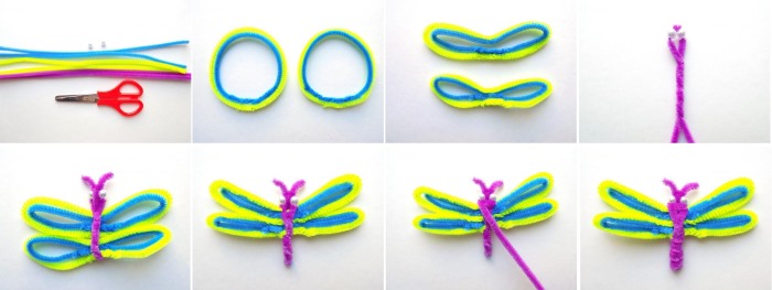 Basteln aus Chenilledraht und Pompons für Kinder. Meisterkurs Schritt für Schritt mit eigenen Händen, Diagramme