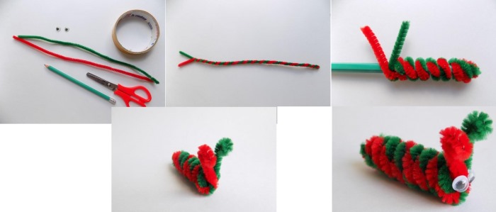 Basteln aus Chenilledraht und Pompons für Kinder. Meisterkurs Schritt für Schritt mit eigenen Händen, Diagramme
