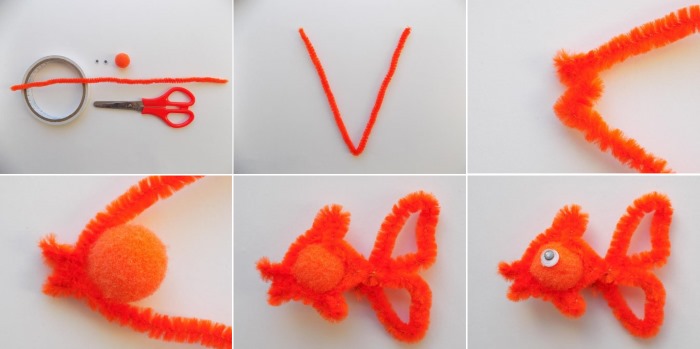 Basteln aus Chenilledraht und Pompons für Kinder. Meisterkurs Schritt für Schritt mit eigenen Händen, Diagramme