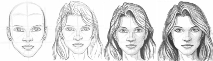 Schritt für Schritt Zeichnen mit Bleistift für Anfänger. Blumen, Porträt, menschliches Gesicht, Augen, 3D-Zeichnungen. Schritt-für-Schritt-Lektionen