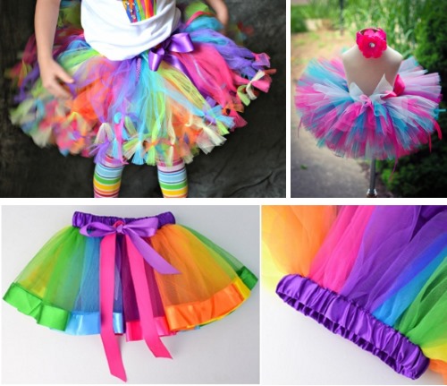 Tutu-Rock für Mädchen. So machen Sie es selbst aus Tüll, auf einem Gummiband mit Löchern, Satinband