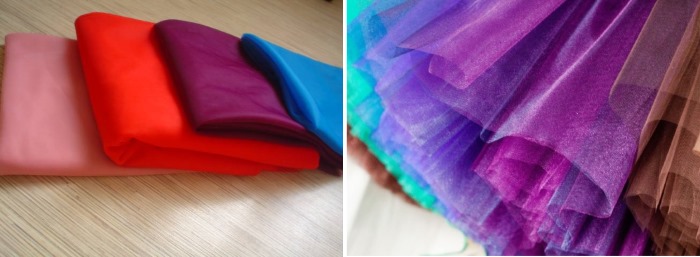 Tutu-Rock für Mädchen. So machen Sie es selbst aus Tüll, auf einem Gummiband mit Löchern, Satinband