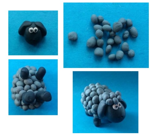 So stellen Sie Schritt für Schritt Kunsthandwerk aus Plastilin her. Kindlich, einfach, schön, Tiere, interessant. Foto