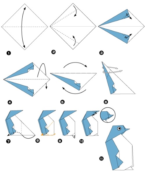 Schöne DIY-Papierbasteleien. Origami Schritt für Schritt, Vorlagen, Schritt für Schritt mit Fotos